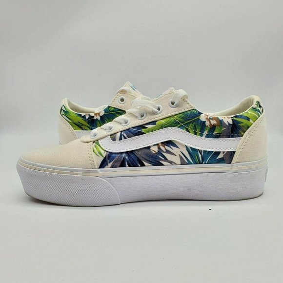 Vans Womens Ward Platform Paradise Floral Shoes - Picture 2 of 7